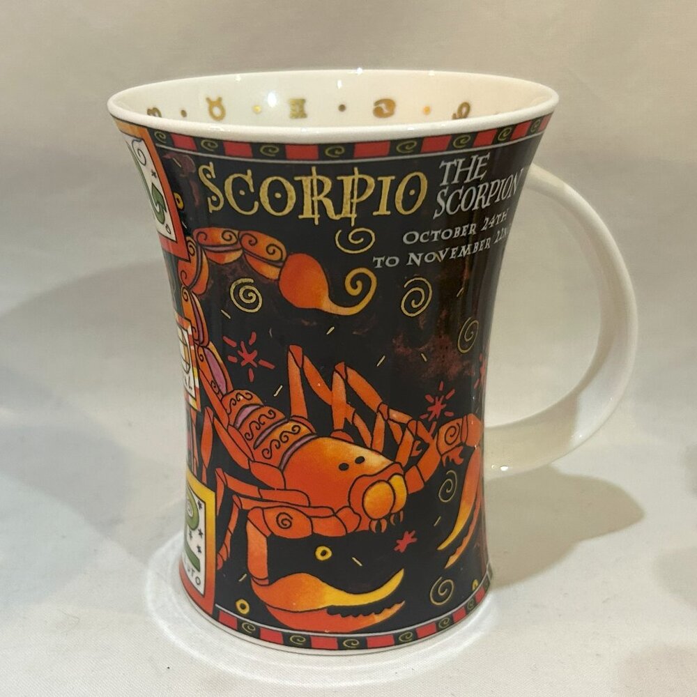 Dunoon Bone China Astrology Scorpio Mug Designed by Ruth Bowden Made in England